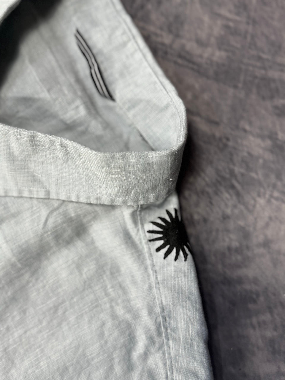 POISON BLUE LIGHT LINEN SHIRT SHORT SLEEVE - 2XL