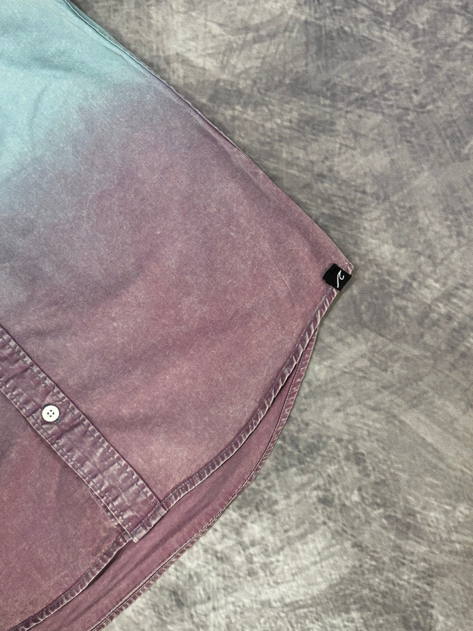 CHILL OUT TWO TONE SHIRT - BLUE/ PURPLE M