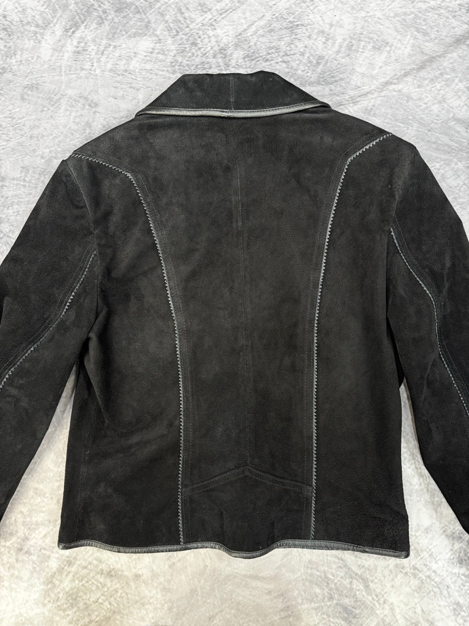 1990S BLACK SUEDE WESTERN JACKET - M
