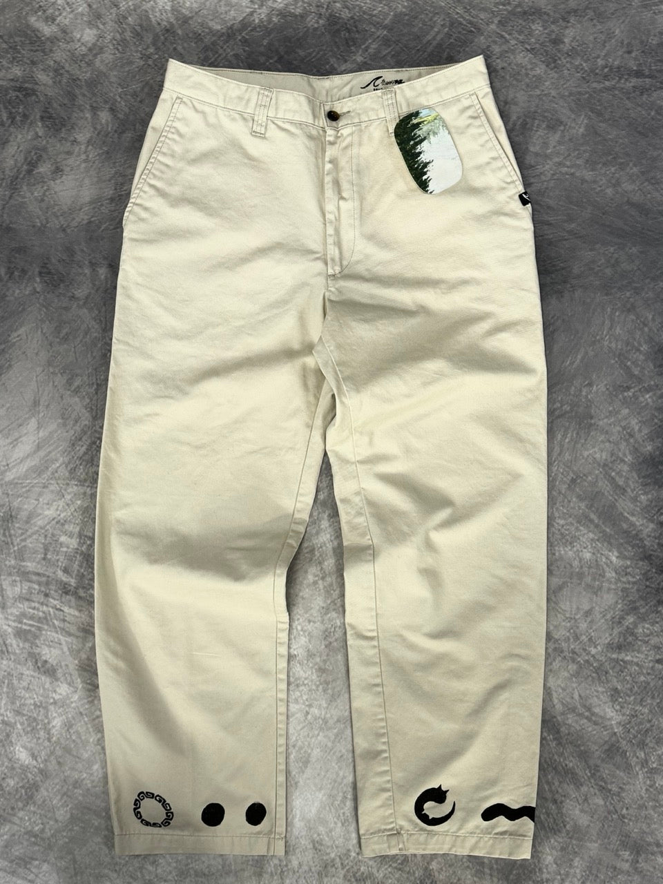 BEIGE TROUSERS - LEG PATTER 34X32