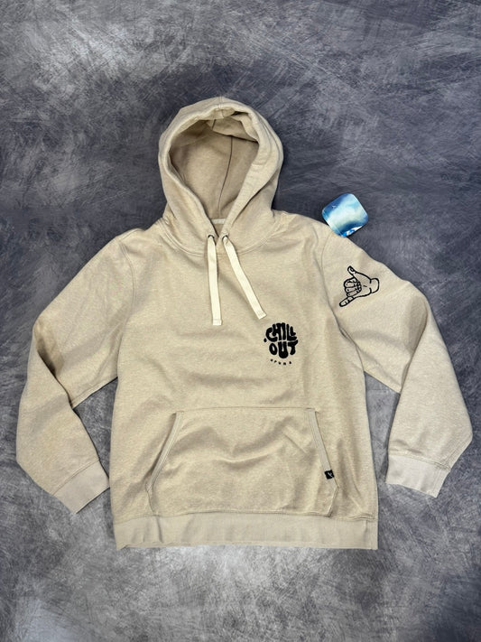 CHILL OUT BEIGE HOODIE - L