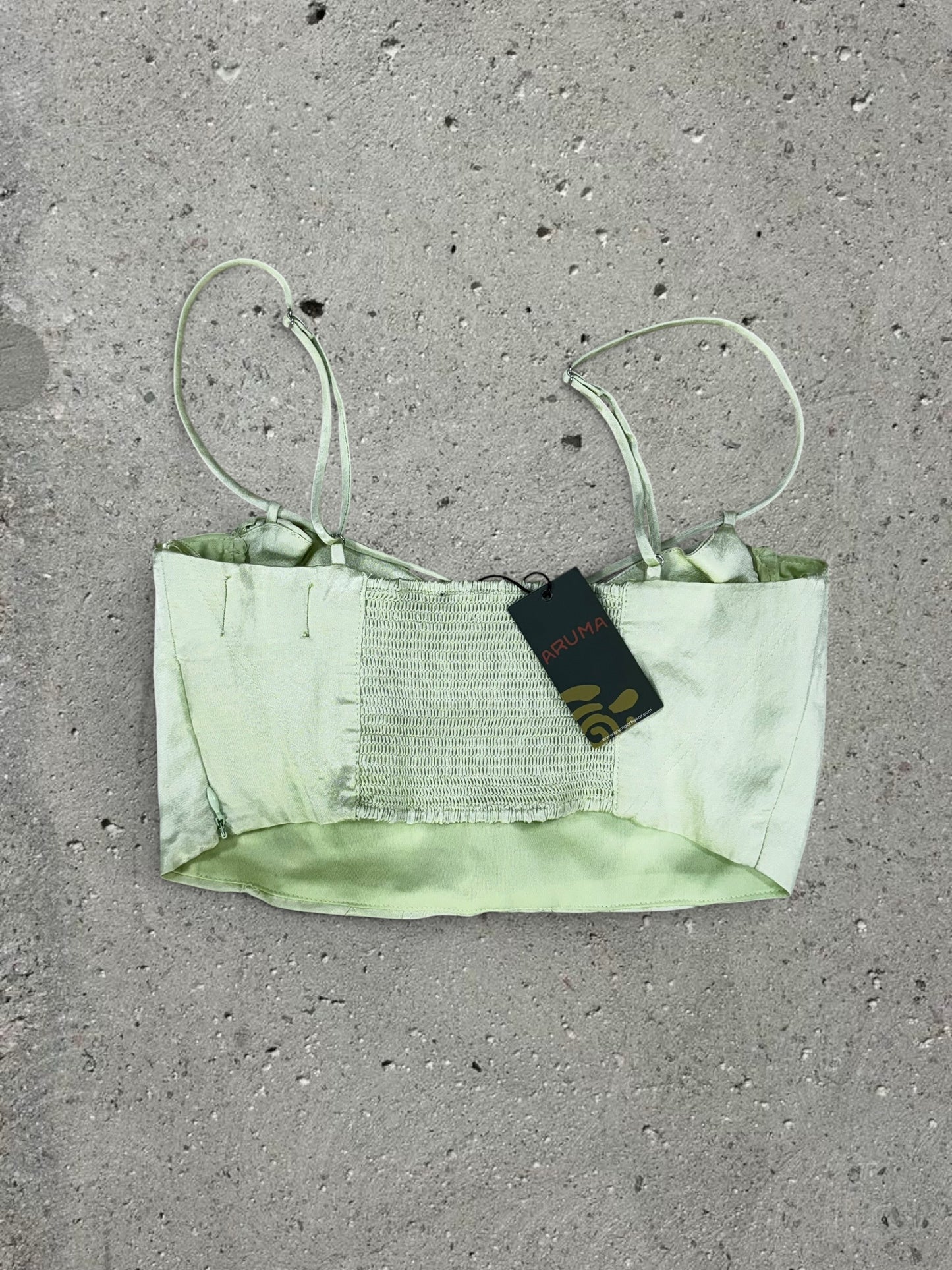 GREEN CAMO VEST + OLIVE GREEN PANTS + LIGHT GREEN TOP - SET - S