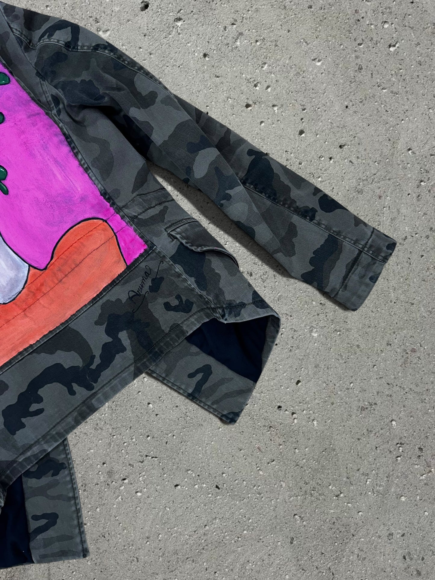 GREY CAMO JACKET  + WHITE SHORT - SET - S/M