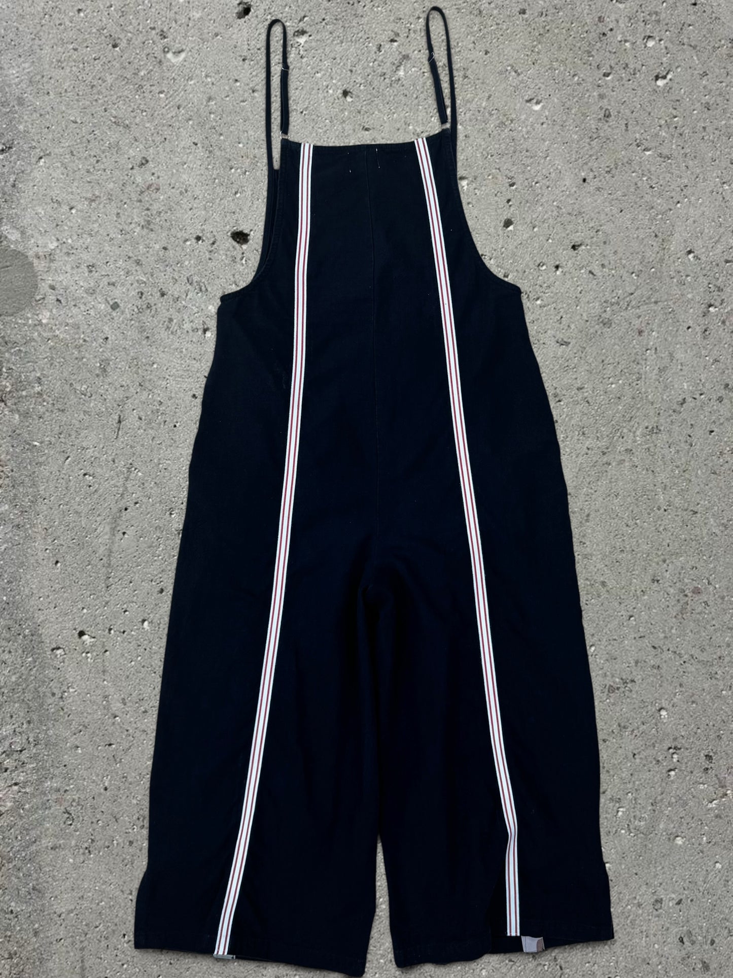 BLACK OVERALLS + BLACK MESH BODYSUIT - SET - S