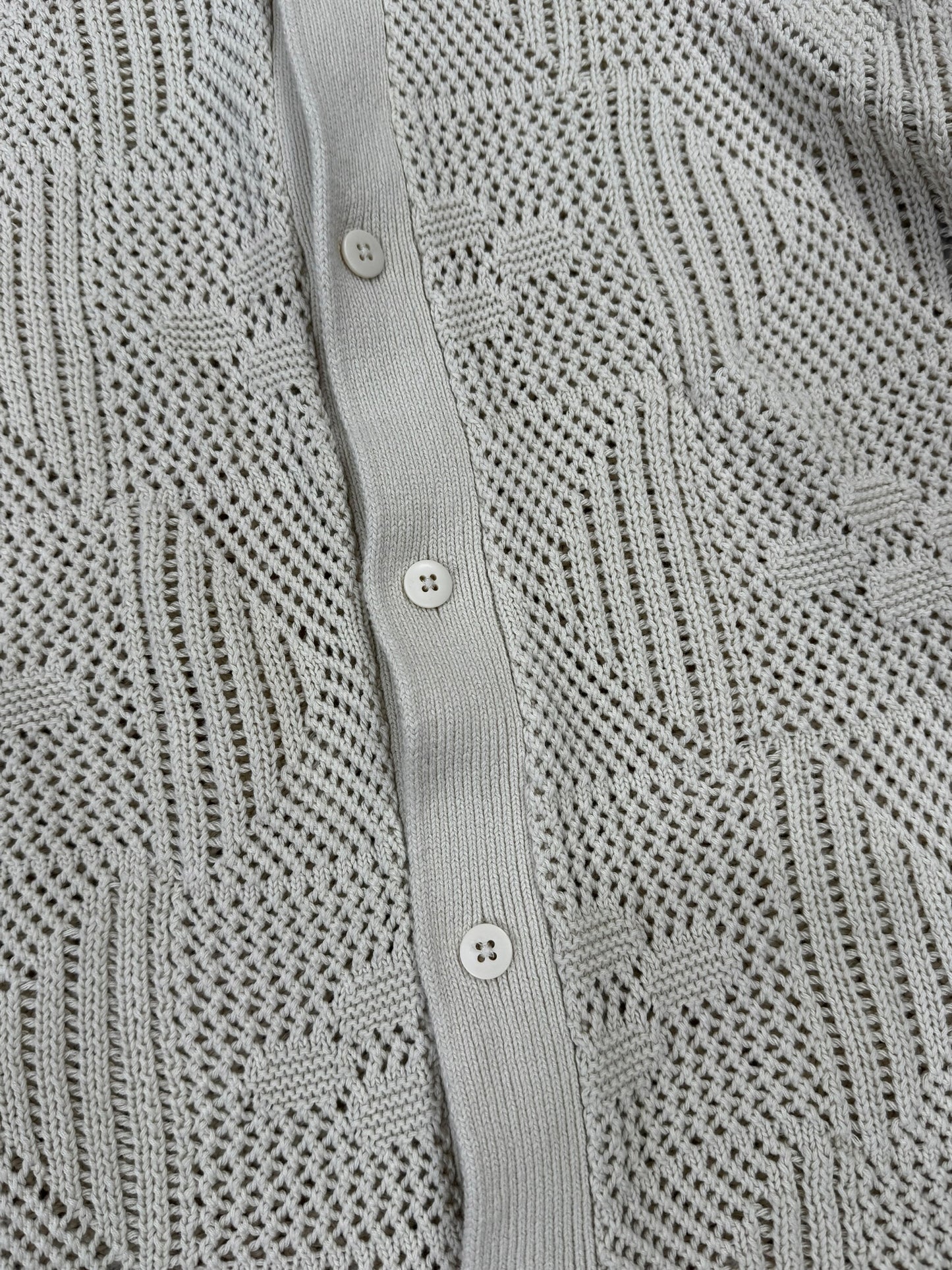 GREEN CAMO KNEE PATCH PANTS + CREAM KNIT SHIRT - SET - S/M