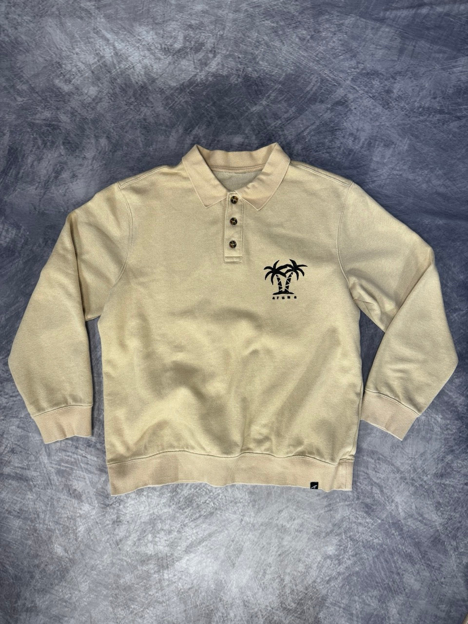 CREAM BUTTON UP - PAM SWEATER - M