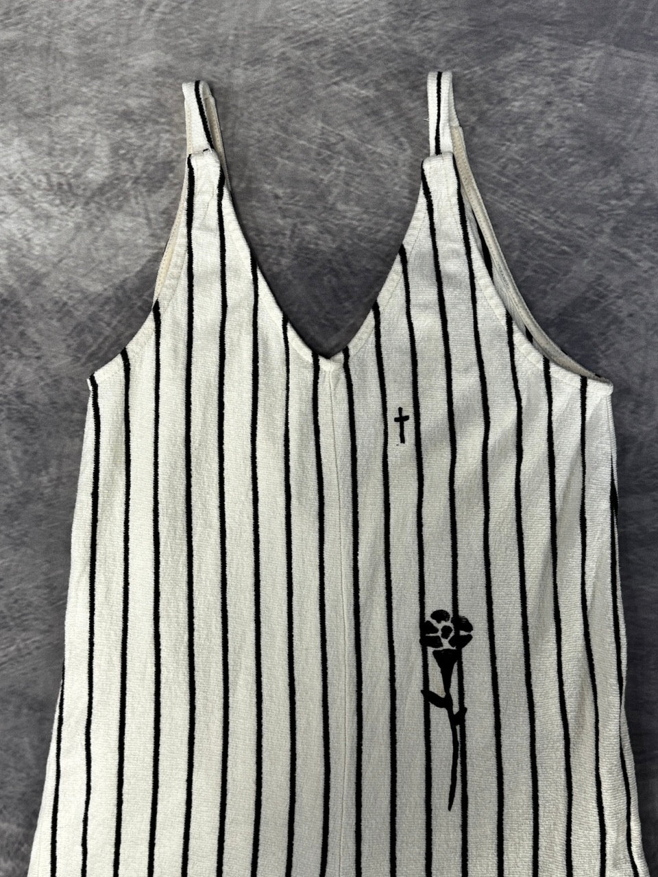 METAMORPHOSIS BLACK AND WHITE STRIPED JUMPSUIT - M