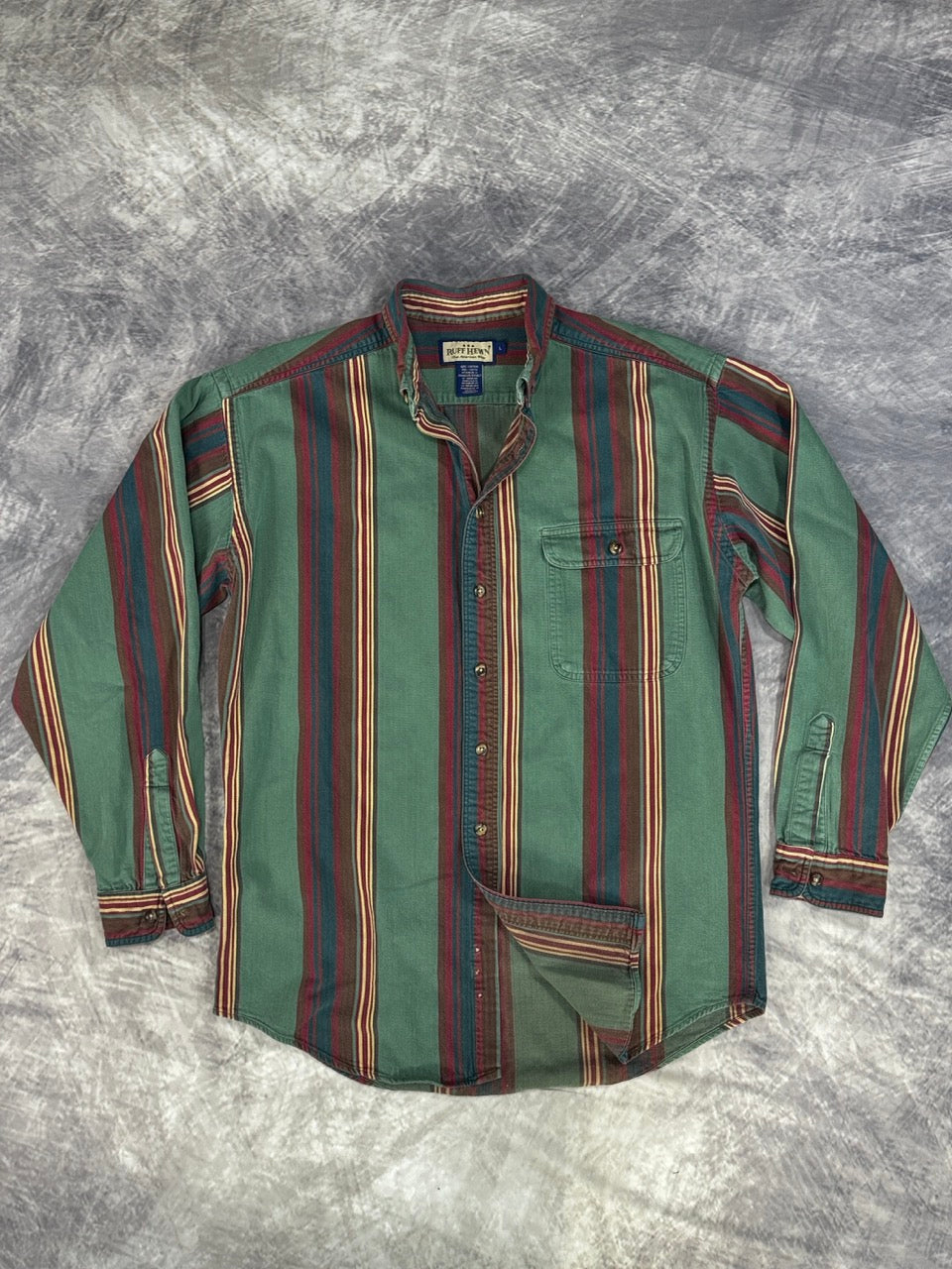 1990S MULTICOLOR LONG SLEEVE BUTTON-DOWN SHIRT -  L