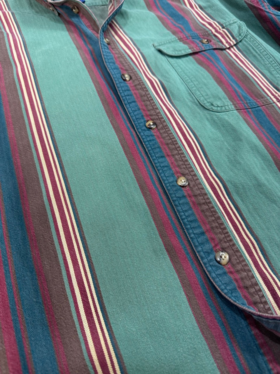 1990S MULTICOLOR LONG SLEEVE BUTTON-DOWN SHIRT -  L