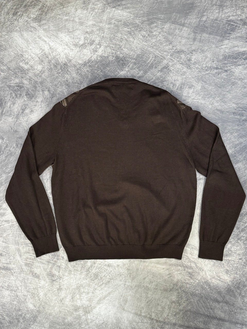 BROWN RHOMBUS SWEATER - XL