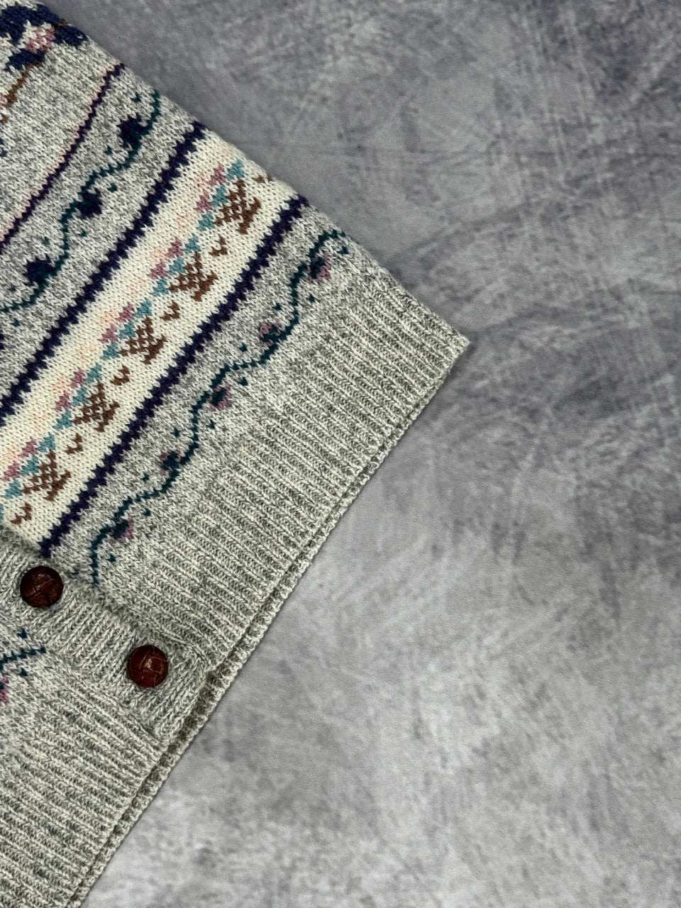 1980S MULTICOLOR WOOL KNIT VEST - S