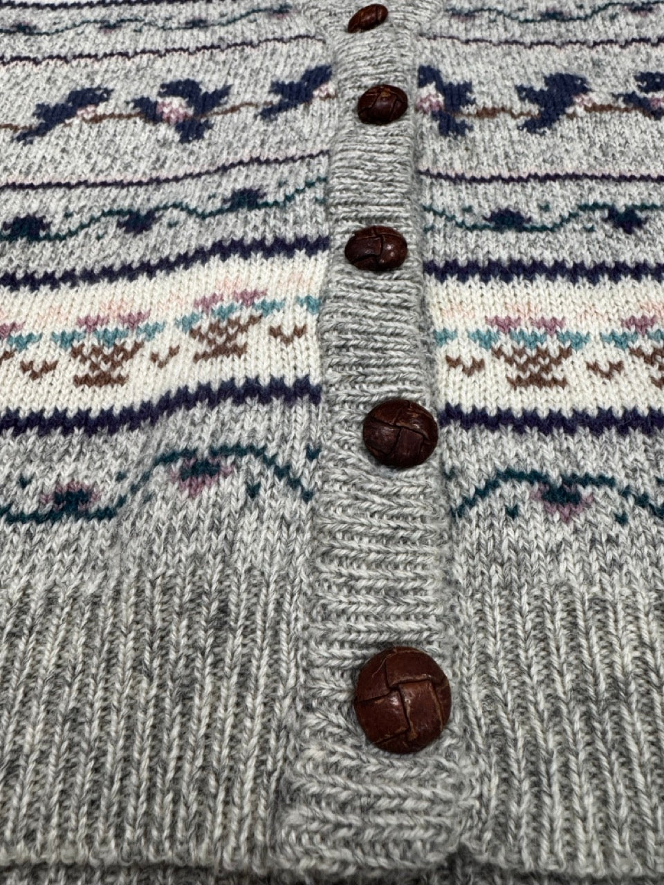 1980S MULTICOLOR WOOL KNIT VEST - S