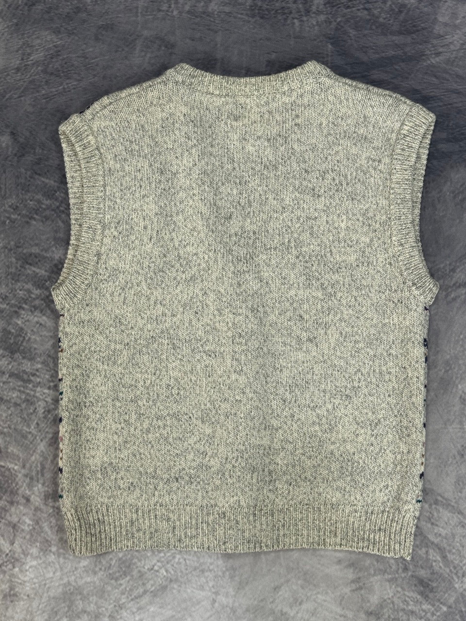 1980S MULTICOLOR WOOL KNIT VEST - S