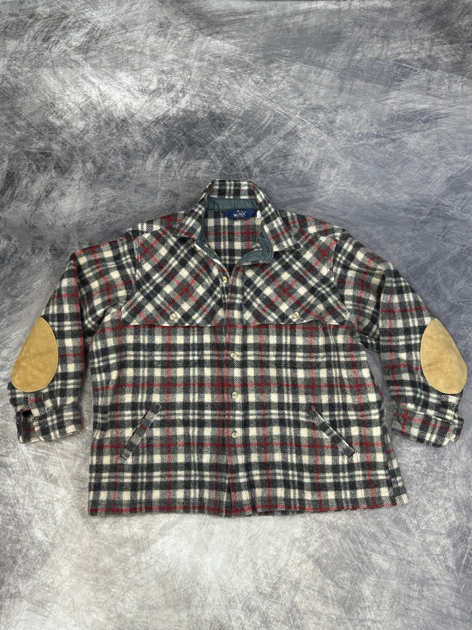 1980S HEAVYWEIGHT PLAID SHIRT JACKET - XXL