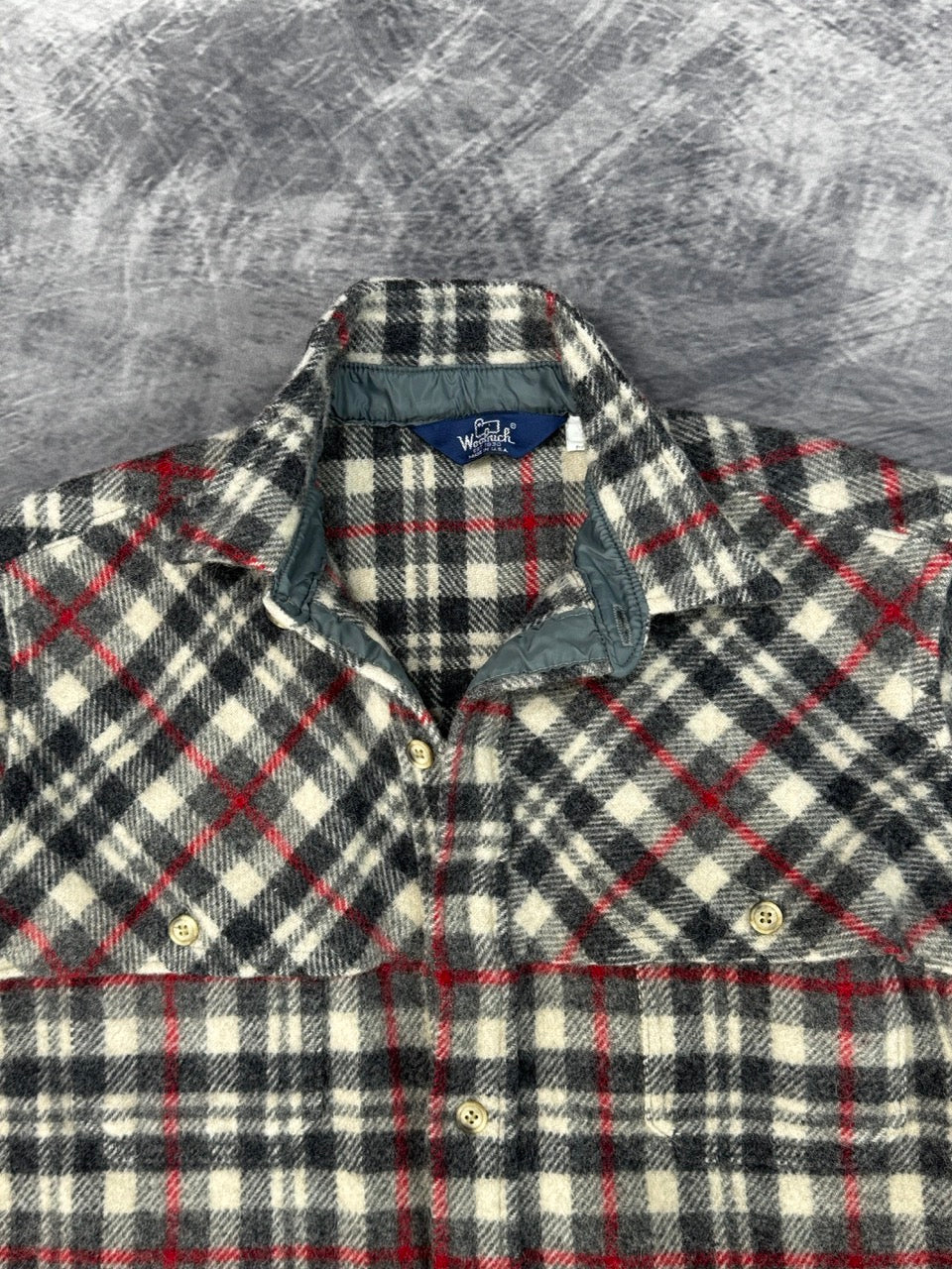 1980S HEAVYWEIGHT PLAID SHIRT JACKET - XXL