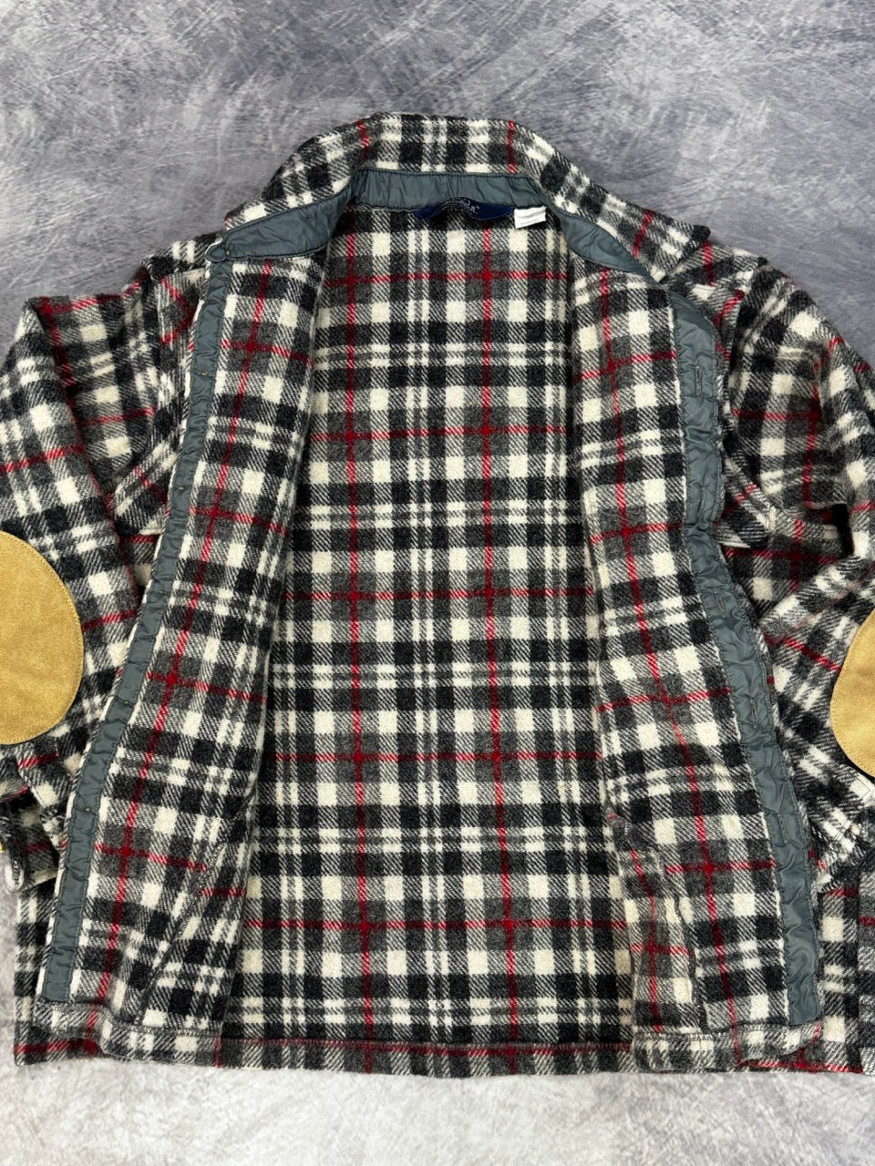 1980S HEAVYWEIGHT PLAID SHIRT JACKET - XXL