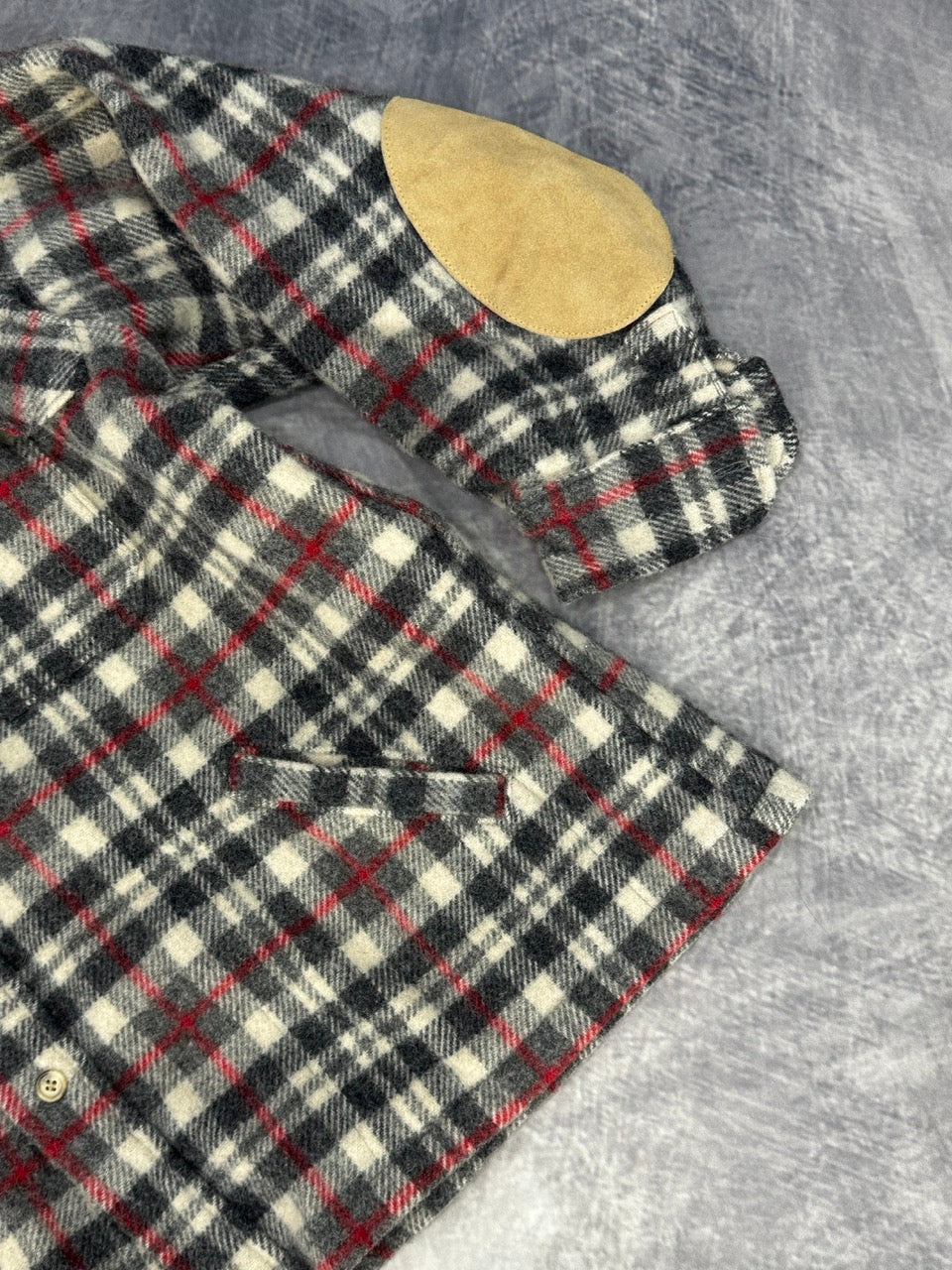 1980S HEAVYWEIGHT PLAID SHIRT JACKET - XXL