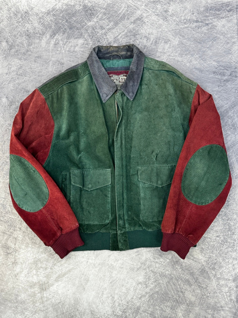 1990S MULTICOLOR LEATHER JACKET - M