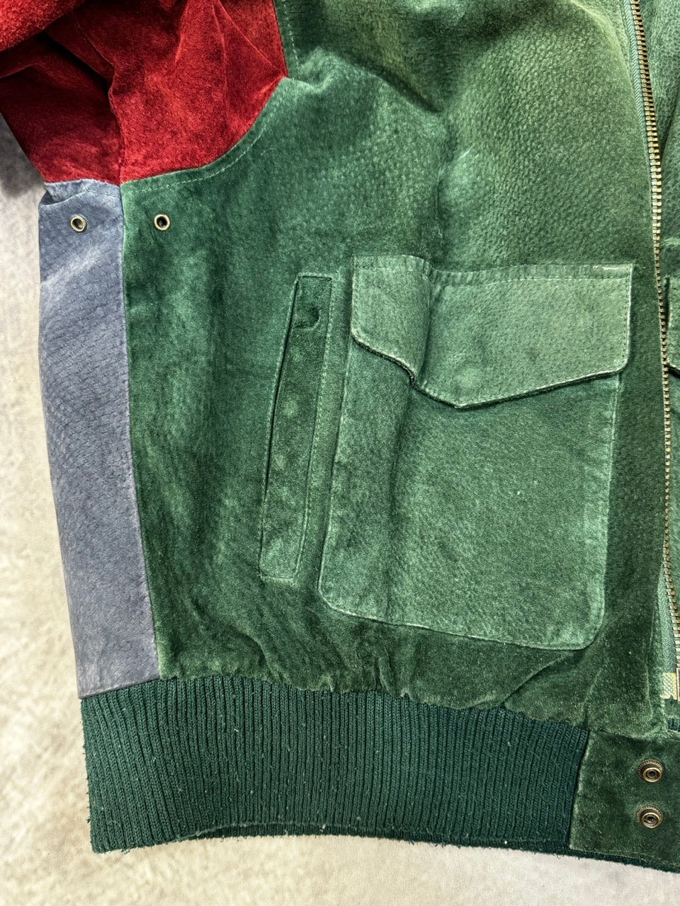 1990S MULTICOLOR LEATHER JACKET - M