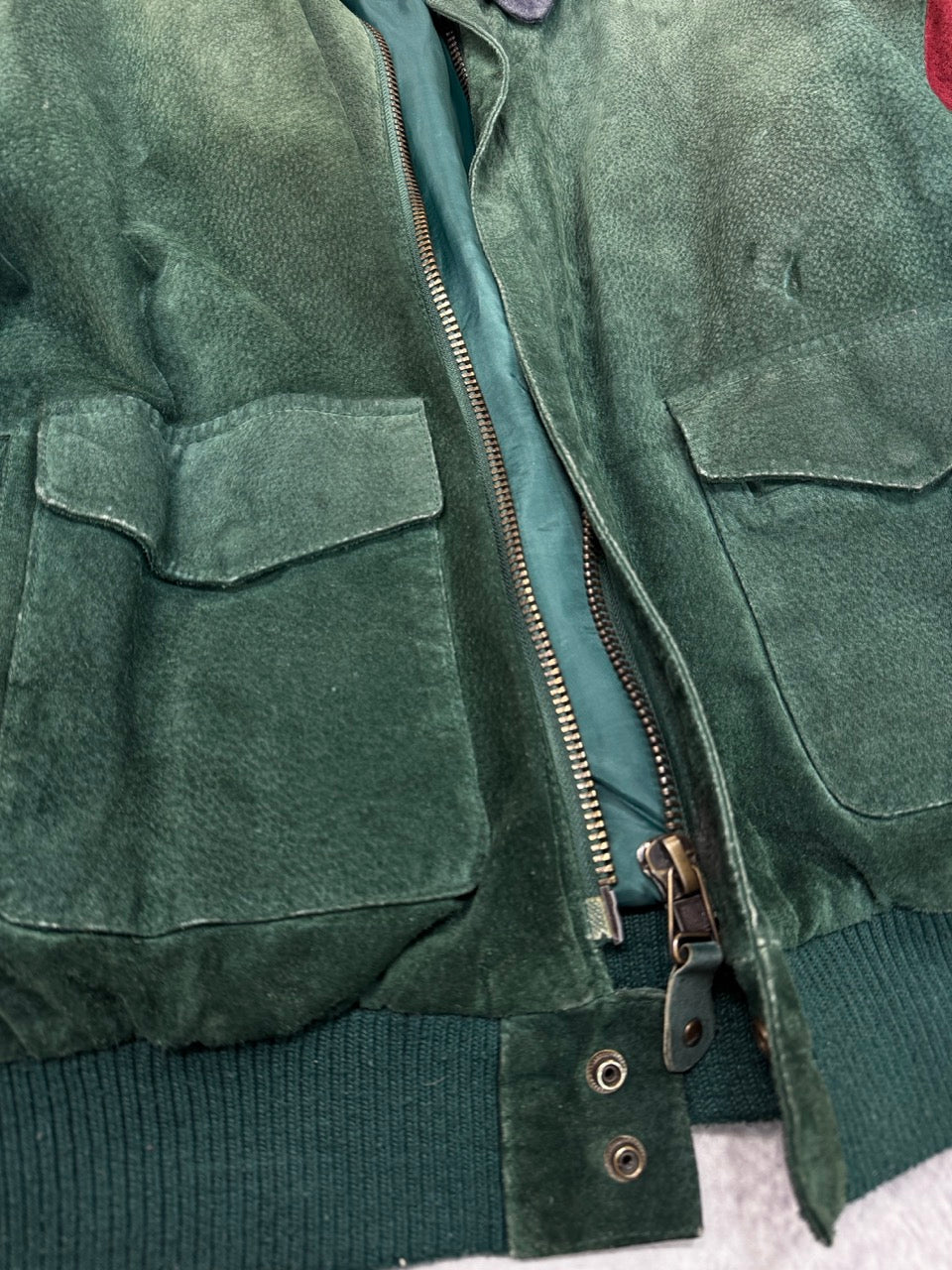 1990S MULTICOLOR LEATHER JACKET - M