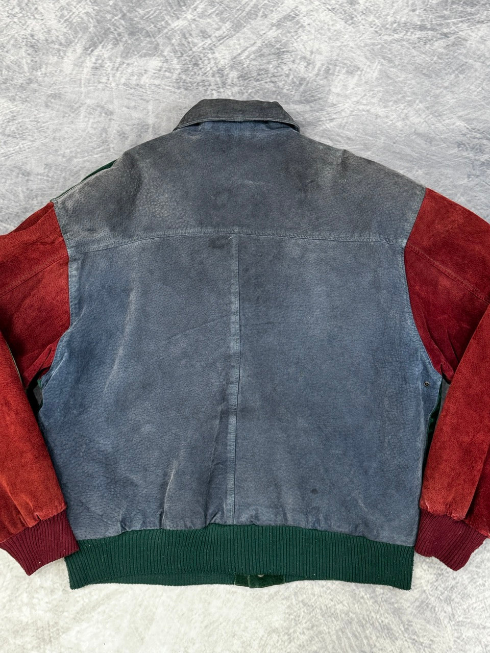 1990S MULTICOLOR LEATHER JACKET - M