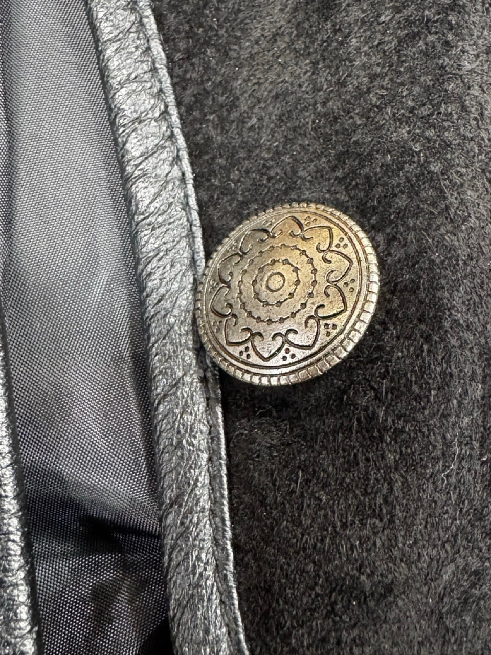 1990S BLACK SUEDE WESTERN JACKET - M
