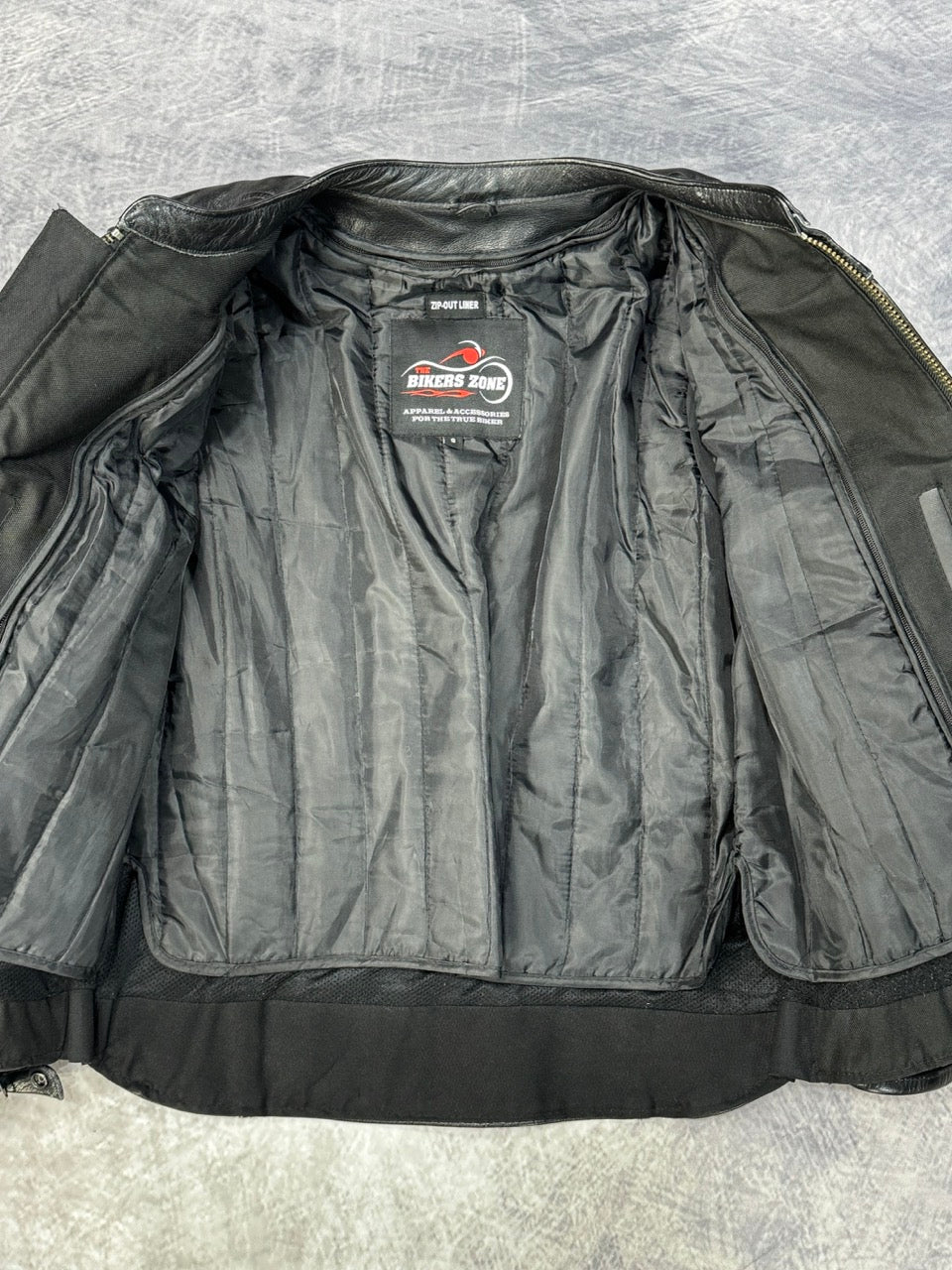 1990S BLACK BIKER JACKET - S