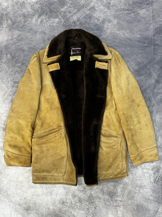 1980S TAN SUEDE LEATHER JACKET