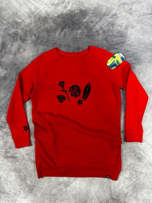 CHILL OUT RED SWEATER - S