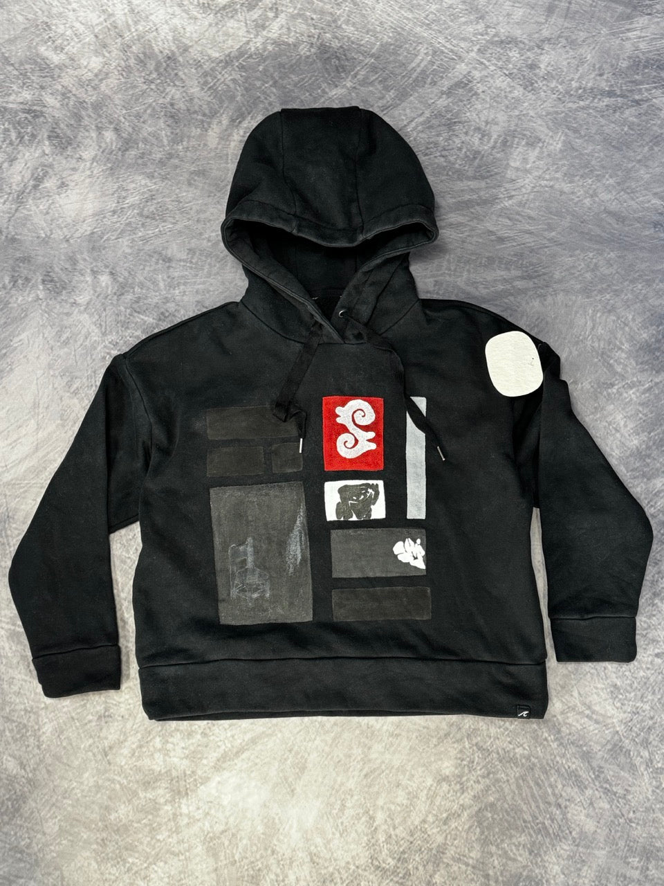 ADINKRA BLACK HOODIE - M