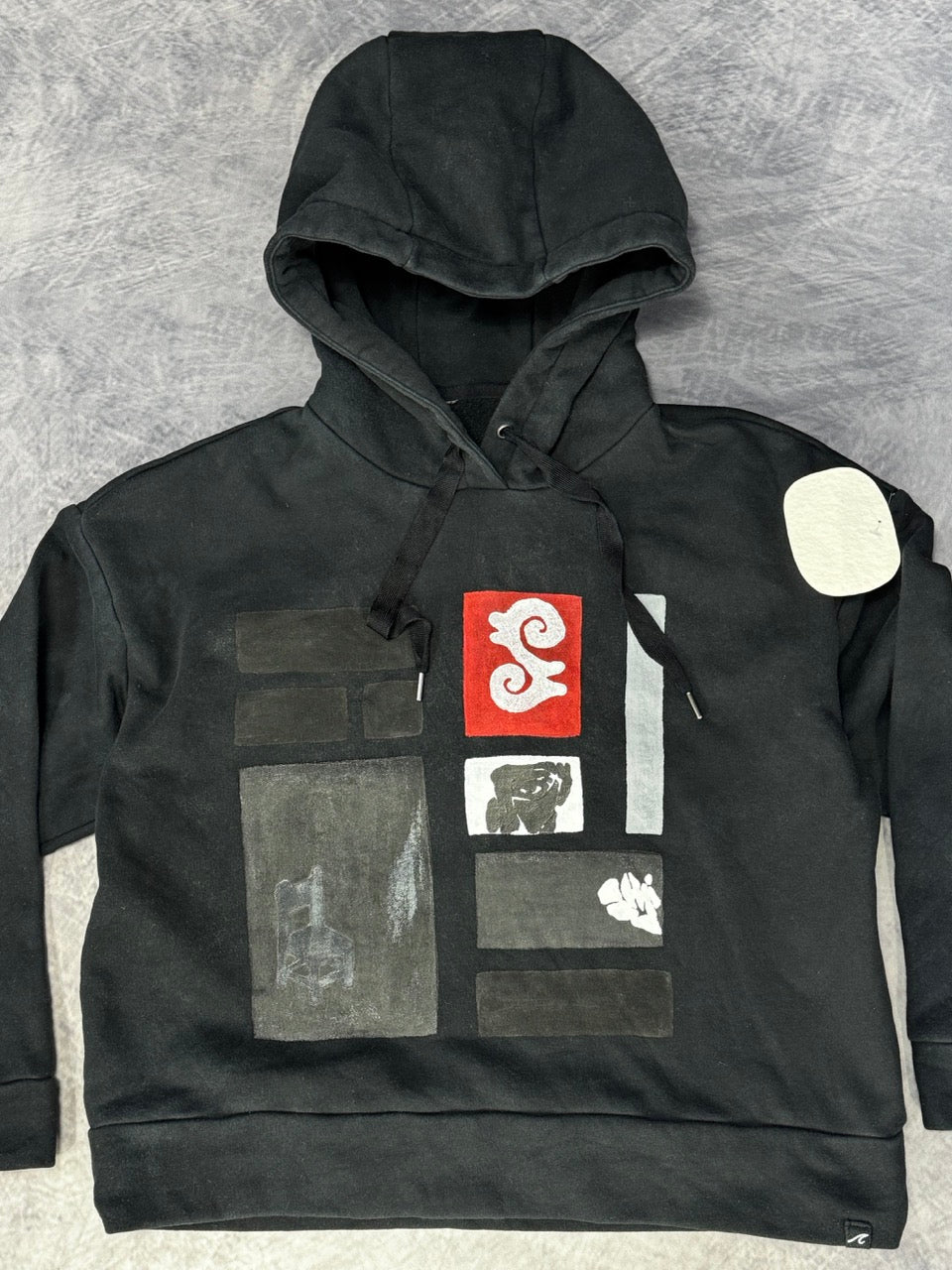 ADINKRA BLACK HOODIE - M