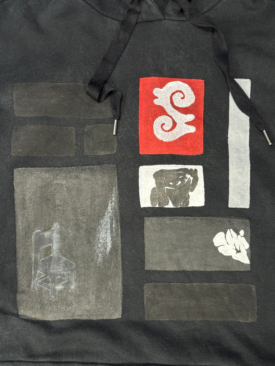 ADINKRA BLACK HOODIE - M